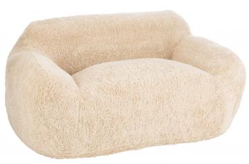 Canapé Cutie Shearl Fourrure Crème Foncé 2 Places
