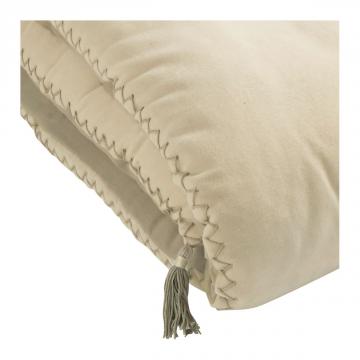Futon Matteo Velours / Lin Vanille 180x80 Blanc d'Ivoire