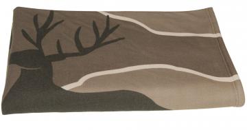 Plaid Paysage Kaki Cerf 130*170