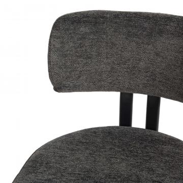 Chaise Gleen Anthracite Finition Noire