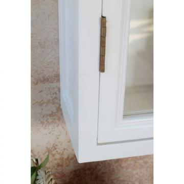 Vitrine Murale Marseille 4 Tablettes Bois Blanc