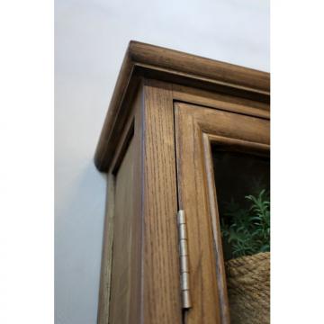 Vitrine Murale Marseille 4 Tablettes Bois Naturel