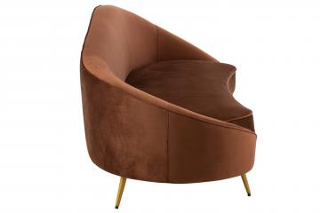 Sofa Elisabeth Velours Marron