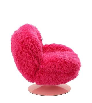 Fauteuil Memento Fausse Fourrure Poils Longs Fushia Athezza