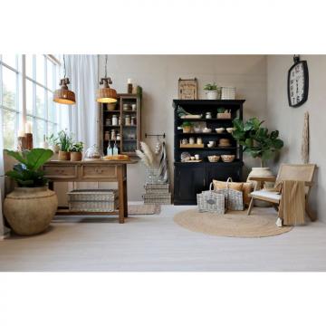 Vitrine Murale Marseille 4 Tablettes Bois Naturel