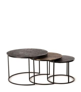 Tables Basses Yuli Alu Dorée-Cuivrée-Noire Athezza