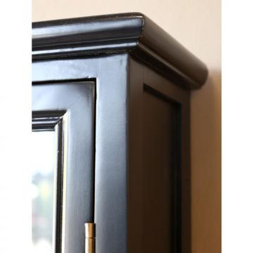 Vitrine Murale Marseille 4 Tablettes Bois Noir