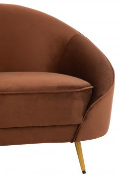 Sofa Elisabeth Velours Marron