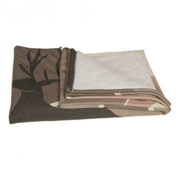 Plaid Paysage Kaki Cerf 130*170