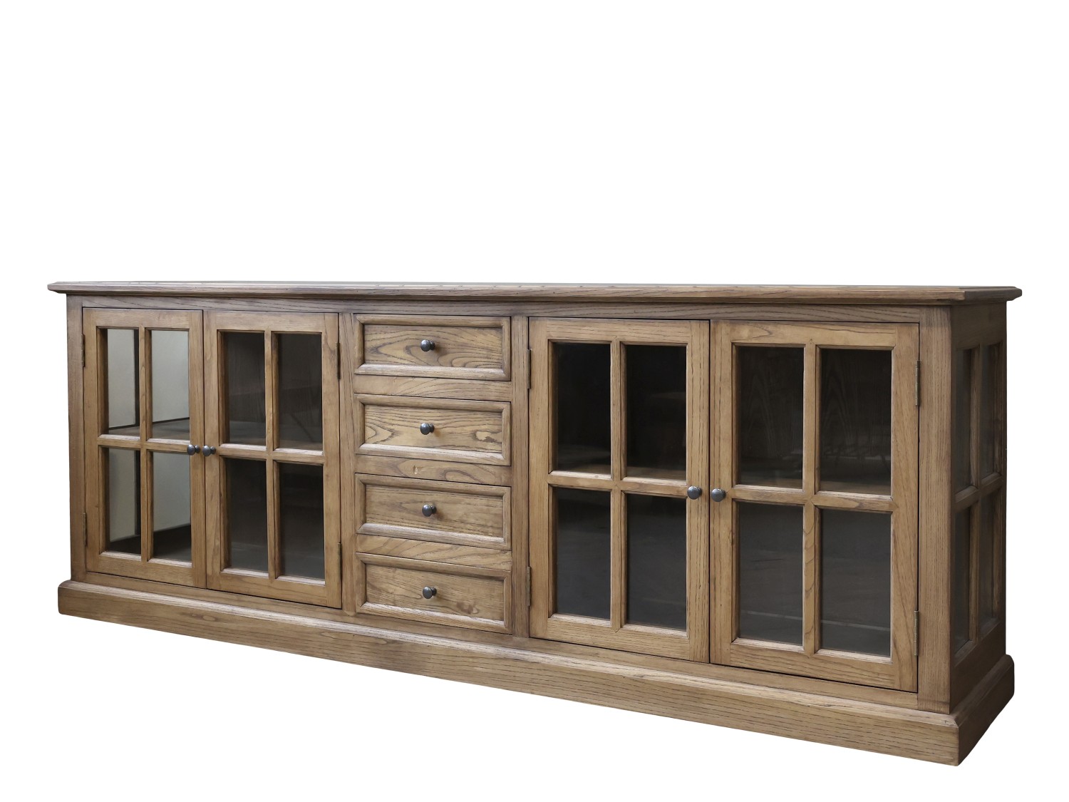 Vitrine 1 Porte Vitrée plaquée Merisier 6 Niches L 49.4 H 105.8 P 21.5 cm - Beaux Meubles Pas Chers