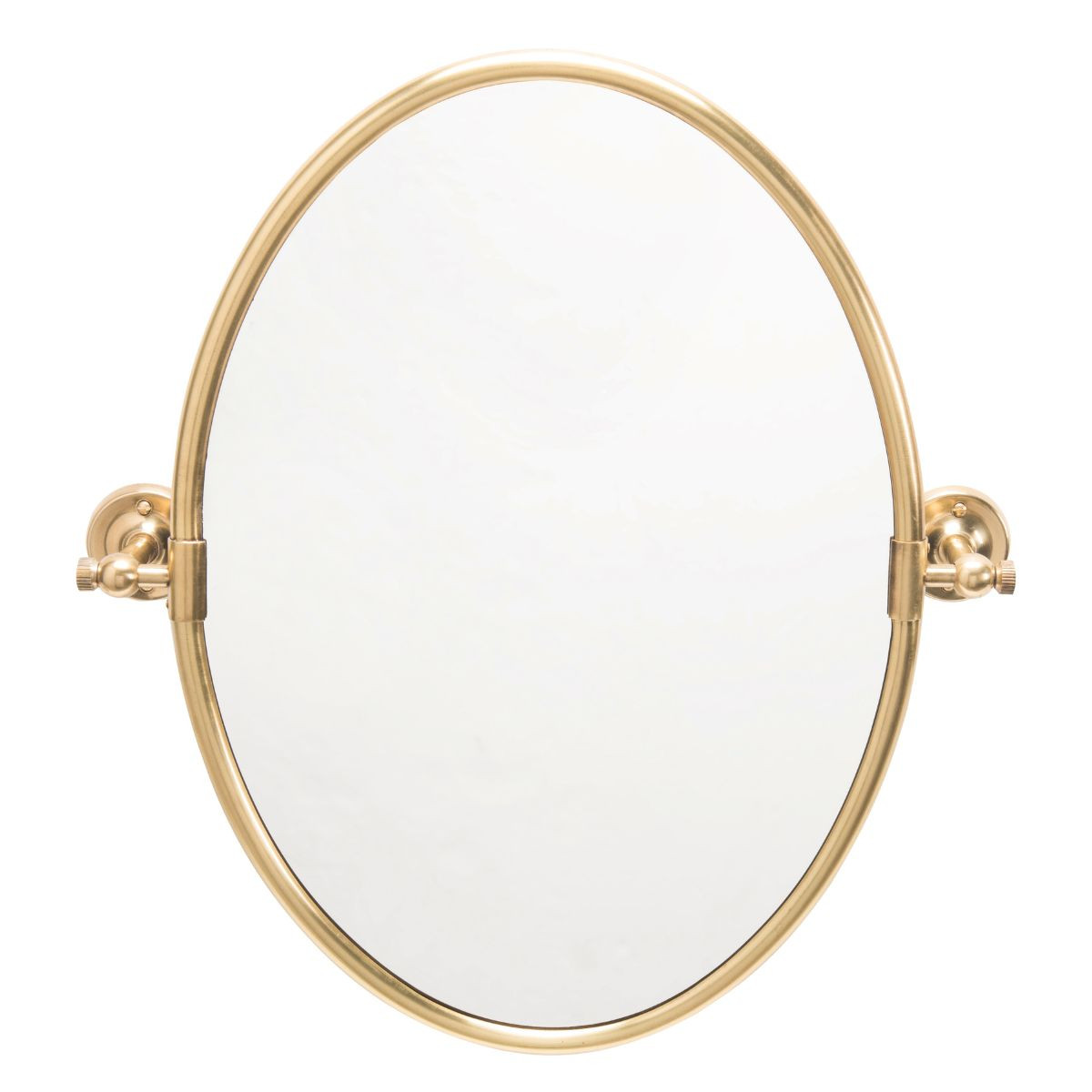 Miroir Mural Ovale Ancien – Doré, Style Rétro, Dimensions 35x30x5 Cm