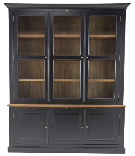 Vitrine De Campagne Palazzo INT - Buffet / Vaisselier Blanc, Style Maison De Campagne, 184x56x35 Cm (neuf)