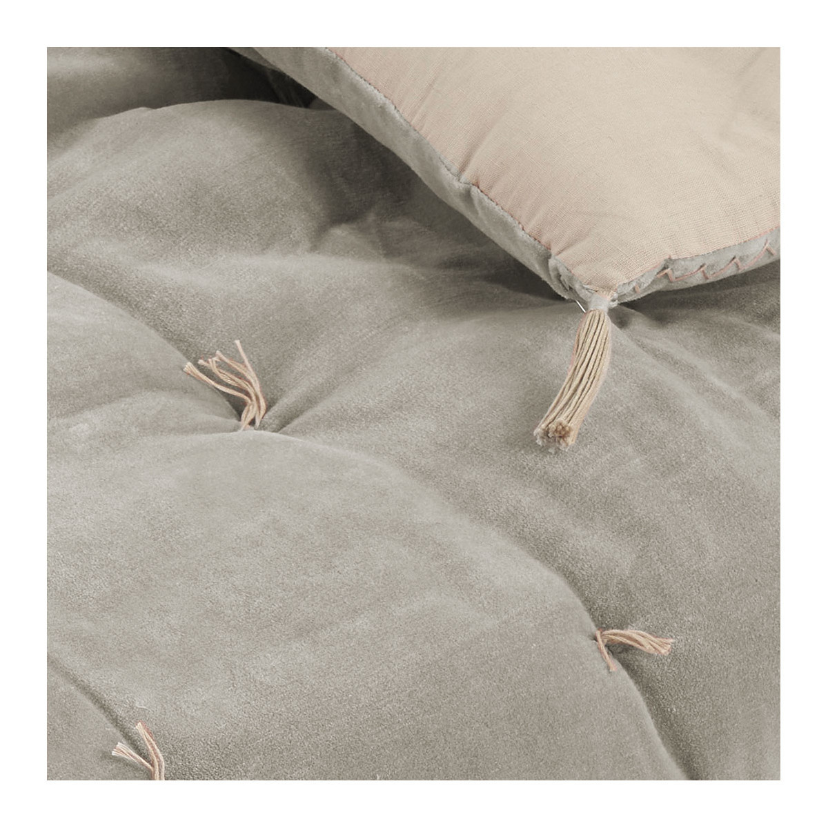 Tissu Futon Gris Lin Mainstays - Neuf, Dos Fendu, Pour Canapé Ou Lit