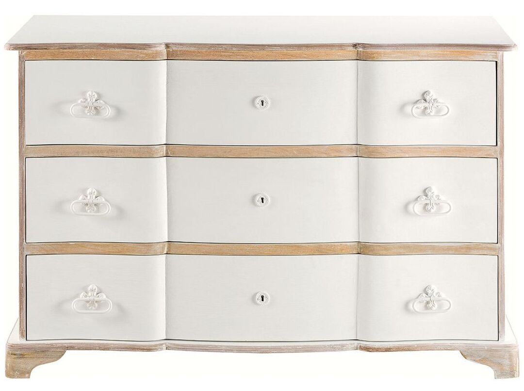 Commode 3 Tiroirs Gabrielle Blanc d'Ivoire Deco Campagne Chic
